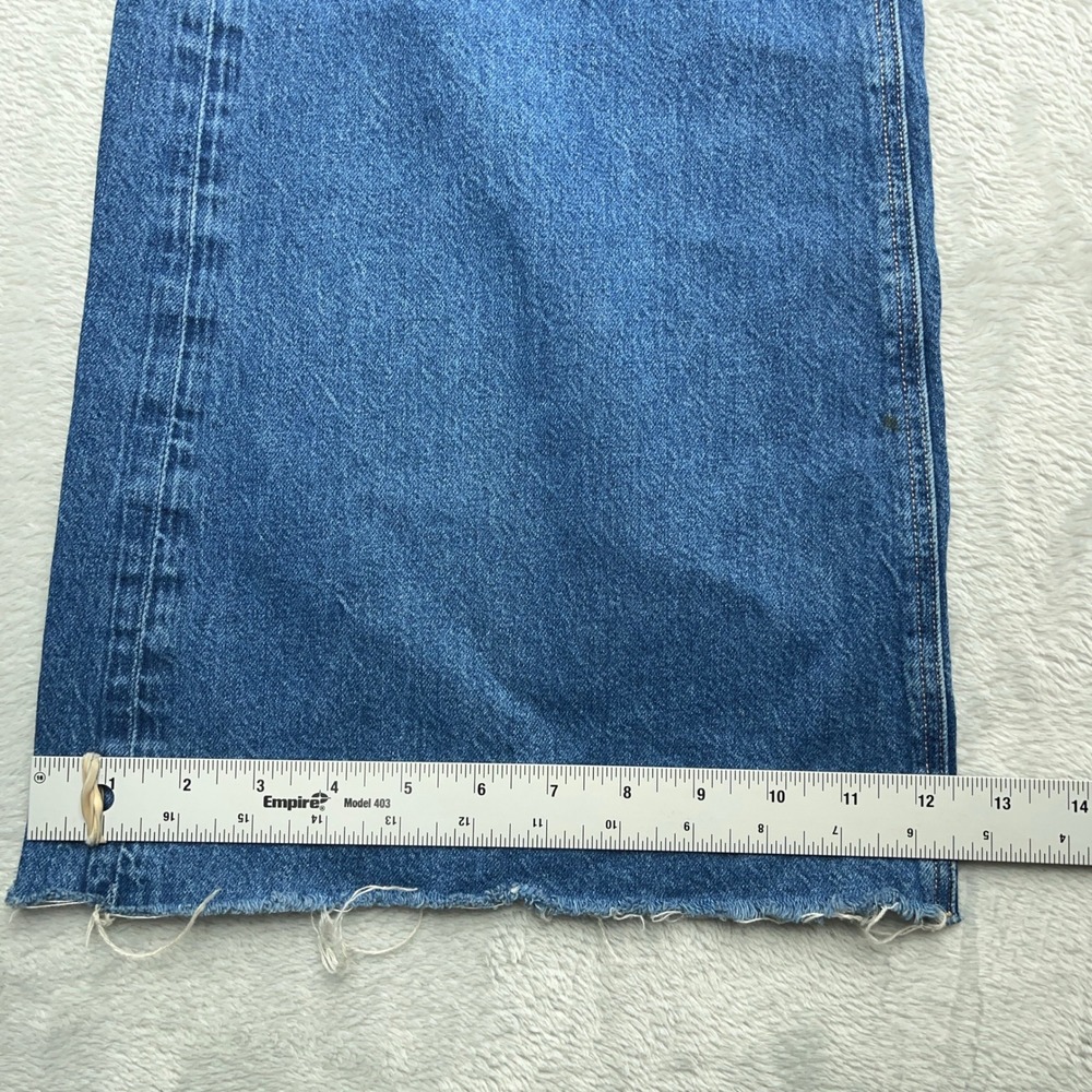 Women's Blue Wide-Leg Flared Jeans - Picture 2 of 10